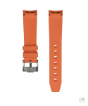 Gumowy pasek do zegarka z zakrzywionym końcem – ORANGE (pomarańczowy)